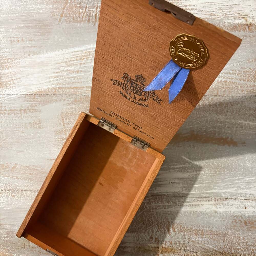 Vintage Cuesta-Rey Number One Wood Cigar Box Tampa Florida